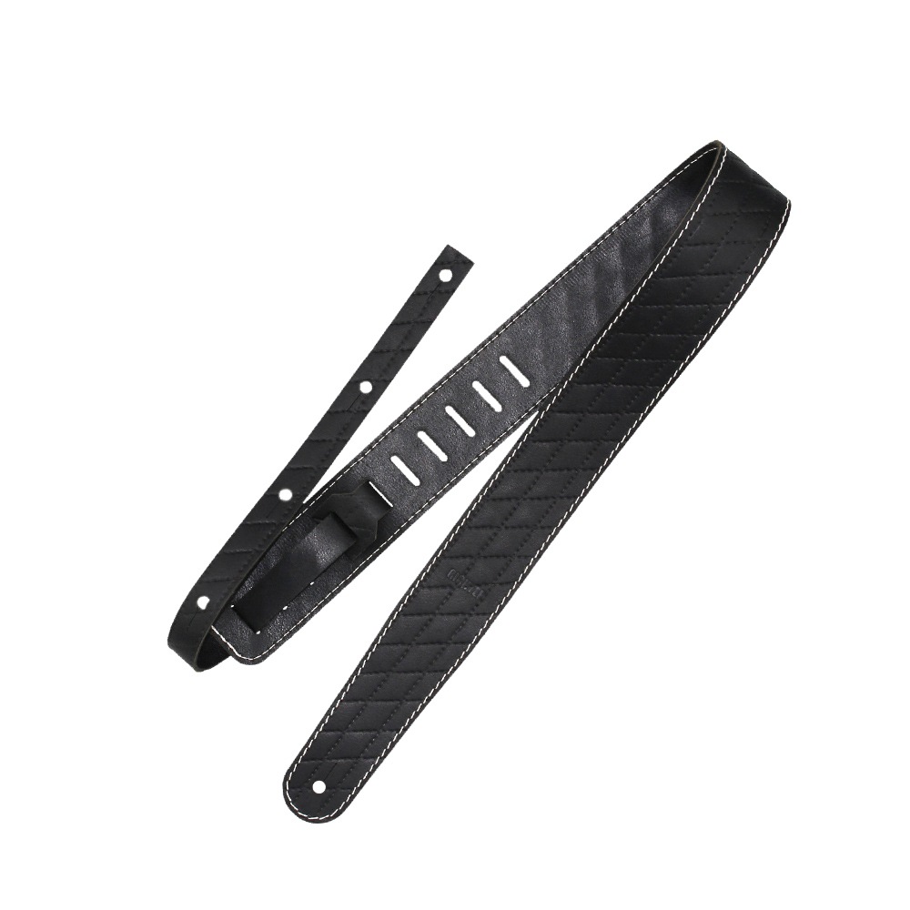 Richterシリーズ ハンドメイド仕様本革ギターストラップ Raw II Contour Sewシリーズ 1498 Black 幅広6cm ドイツ製