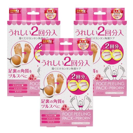 フットピーリングパック ペロリン ローズ(2回分) 2ペア (X 3)