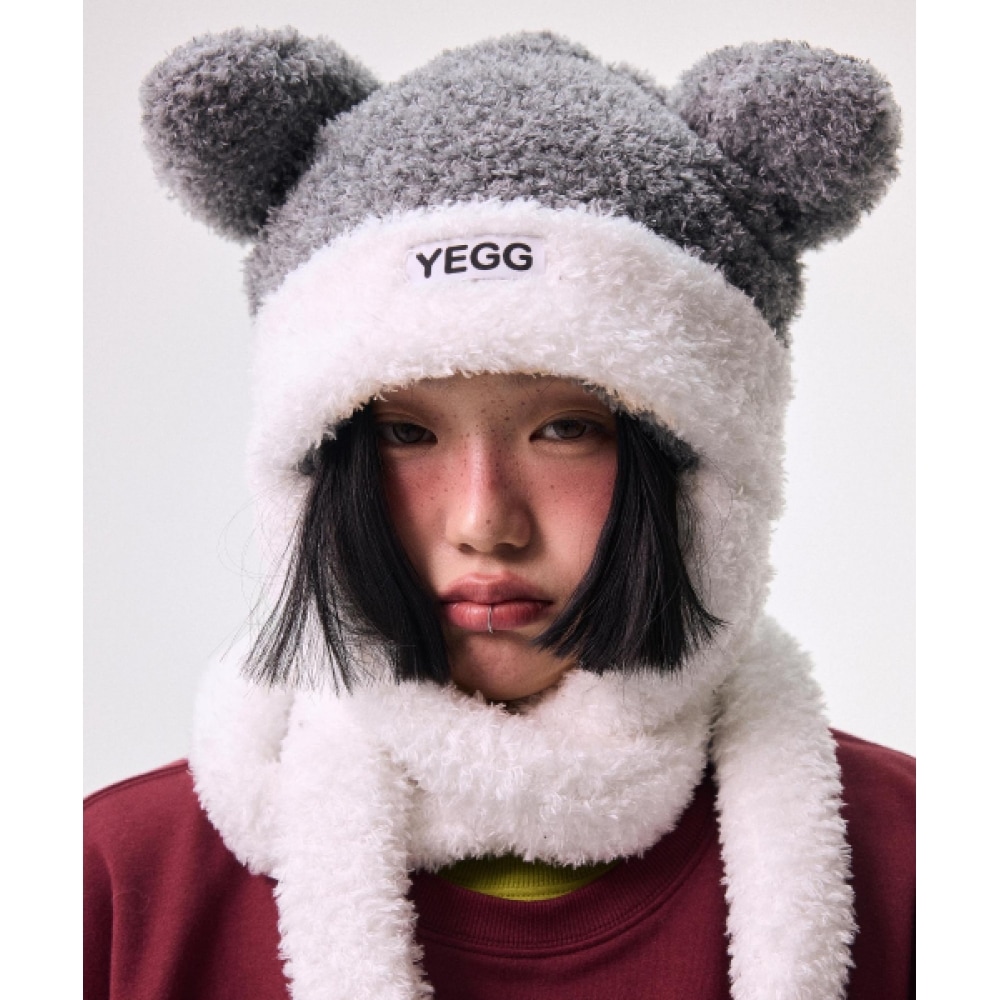 YEGG デュオマフラーハットグレー
