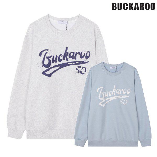 [驪州店] 男性ルーズフィットヴィンテージロゴマンツーマンTシャツ(B241TS040P)