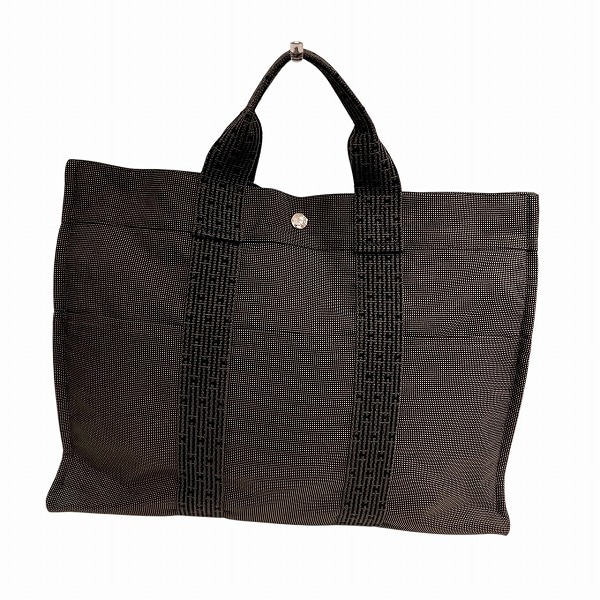 エルメス エールラインMM キャンバス バッグ トートバッグ ユニセックス 【中古】