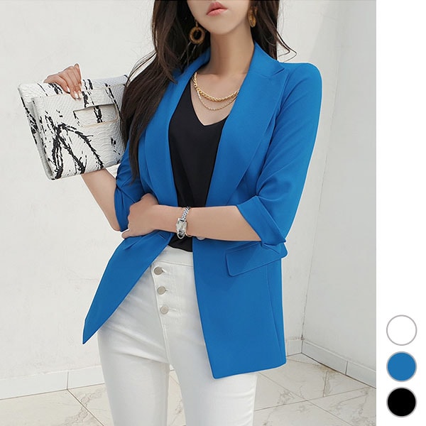 ジャケット レディース 5分袖 半袖 アウター テーラードジャケット トップス 上品 きれいめ オフィス 30代 40代 50代 春 夏 韓国 to22836