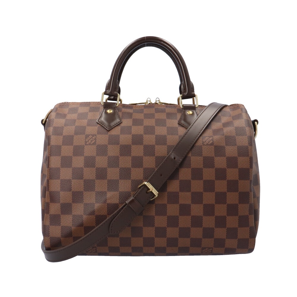 ルイヴィトン スピーディ30バンドリエール ダミエ ショルダーバッグ ダミエキャンバス N41367 ICチップ ブラウン LOUIS VUITTON 中古 美品