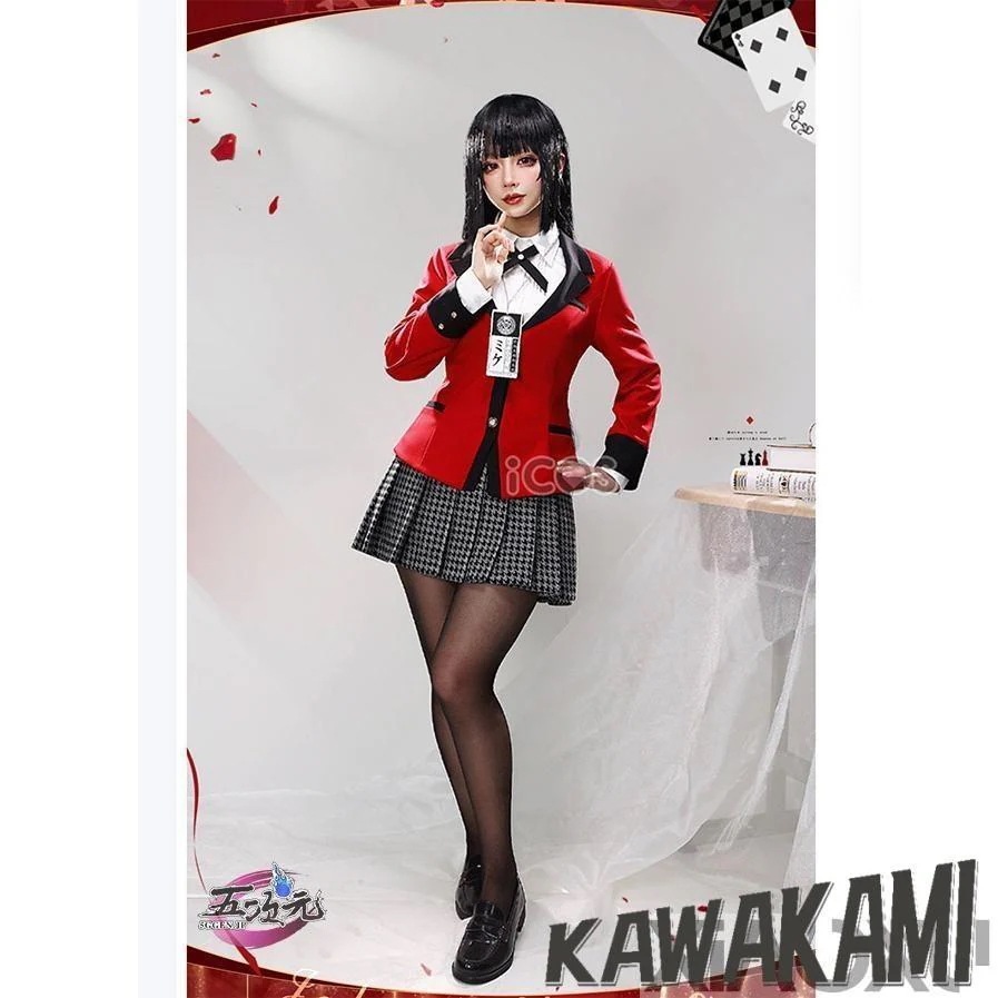 ICOS　賭ケグルイ　喰夢子　私立百花王学園　女子制服　コスプレ衣装1139