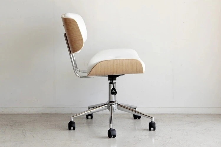 デスクチェア おしゃれ ミッドセンチュリー キャスターチェア 椅子 チェア 学習椅子 パソコンチェア ワークチェア チェアー オフィスチェア ホワイト