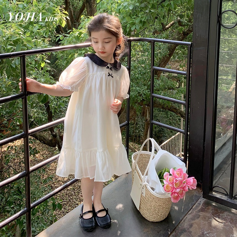 女の子テンセルドレス夏子供スタイルスカートハイエンド夏リトルガールサマープリンセスドレス
