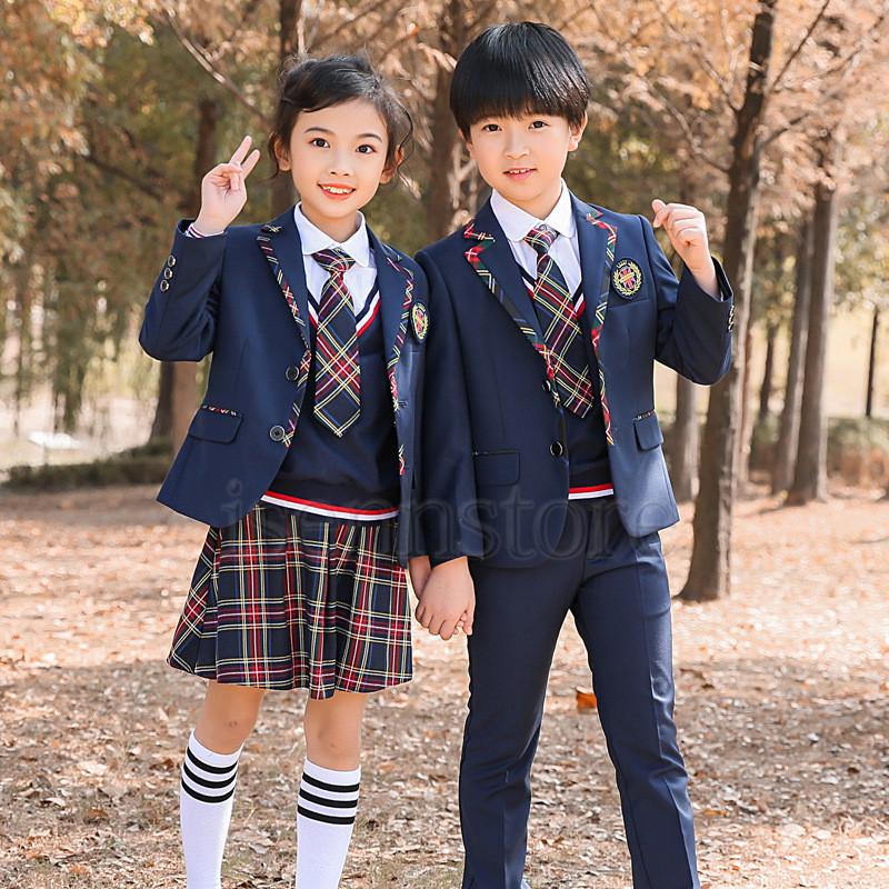大好評！【韓国ins大人気】即納子供制服 卒業式 卒園式 子供 5点セット スカート ジャケット 入学式 男子 女子 ジュニア キッズ 小学生 発表会 七五三 お受験