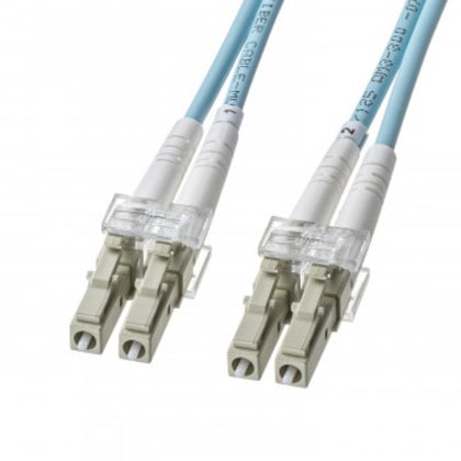 サンワサプライ アーマードメガネ型光ファイバケーブル(マルチOM3LC×2-LC×2) 2m HKB-AMOM3LCLC-02