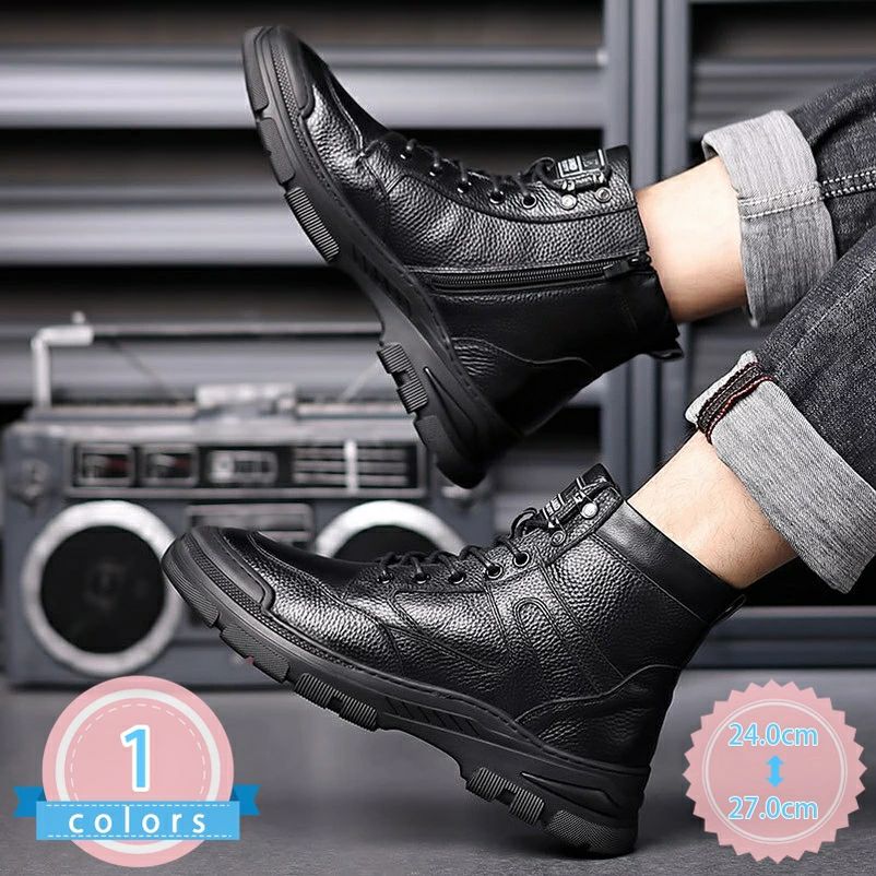 ブーツ メンズ ウインターブーツ 防水 スノーブーツ 滑り止め 防寒ブーツ 軽量 雪靴 コットン 綿靴 通勤 冬 編み上げ 革靴 カジュアル マウンテンブーツ ワークブーツ 紳士靴 おしゃれ 防滑 革