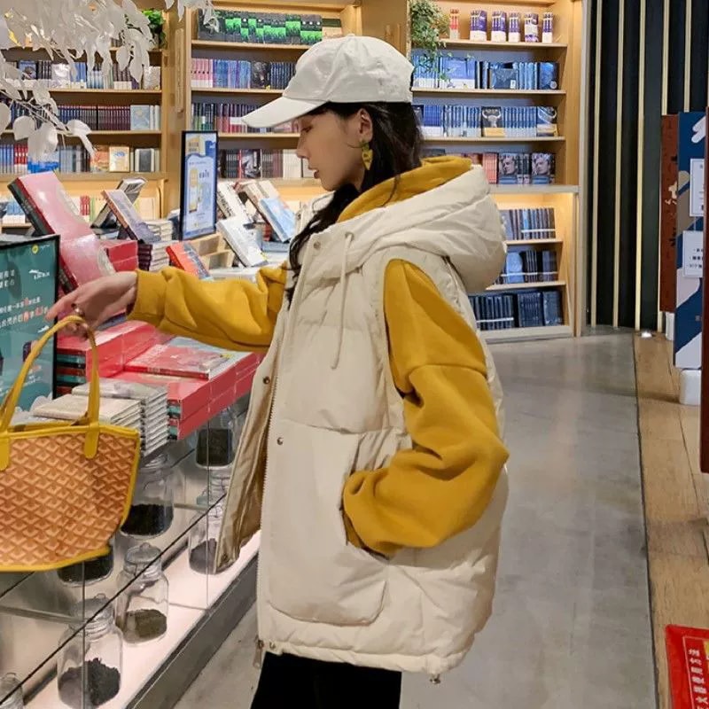 ベスト レディース 中綿 アウター ベスト ジャケット 秋冬 リブ使い ベスト 大人の魅力 秋冬 コート ンジャケットブラック アイボリー レディース ベスト 大人 厚手 保暖 4,519円