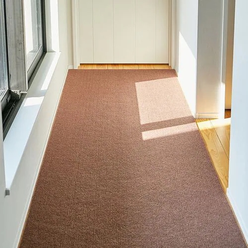 【メーカー直送品】萩原 吸着マット ピタロ 廊下敷きマット 約90×600cm ブラウン
