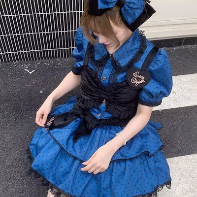 新作 ロリータ洋装ゴシック風 花嫁半袖ワンピース レディース ロリータ メイド服 コスプレ ゴスロリ かわいい ハロウィン ワンピース