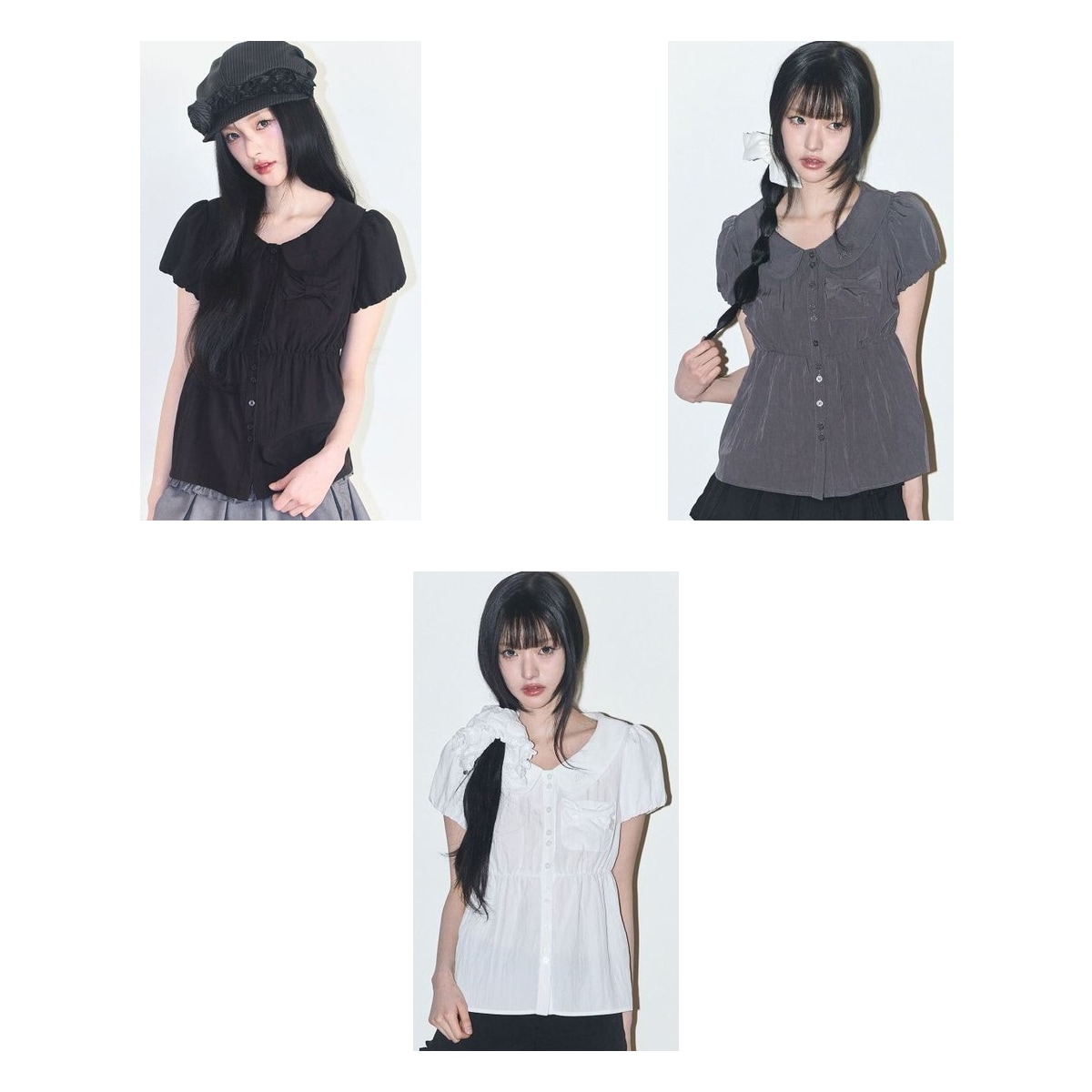【ILLIGO】 POMING RIBBON PUFF BLOUSE 3色 正規品