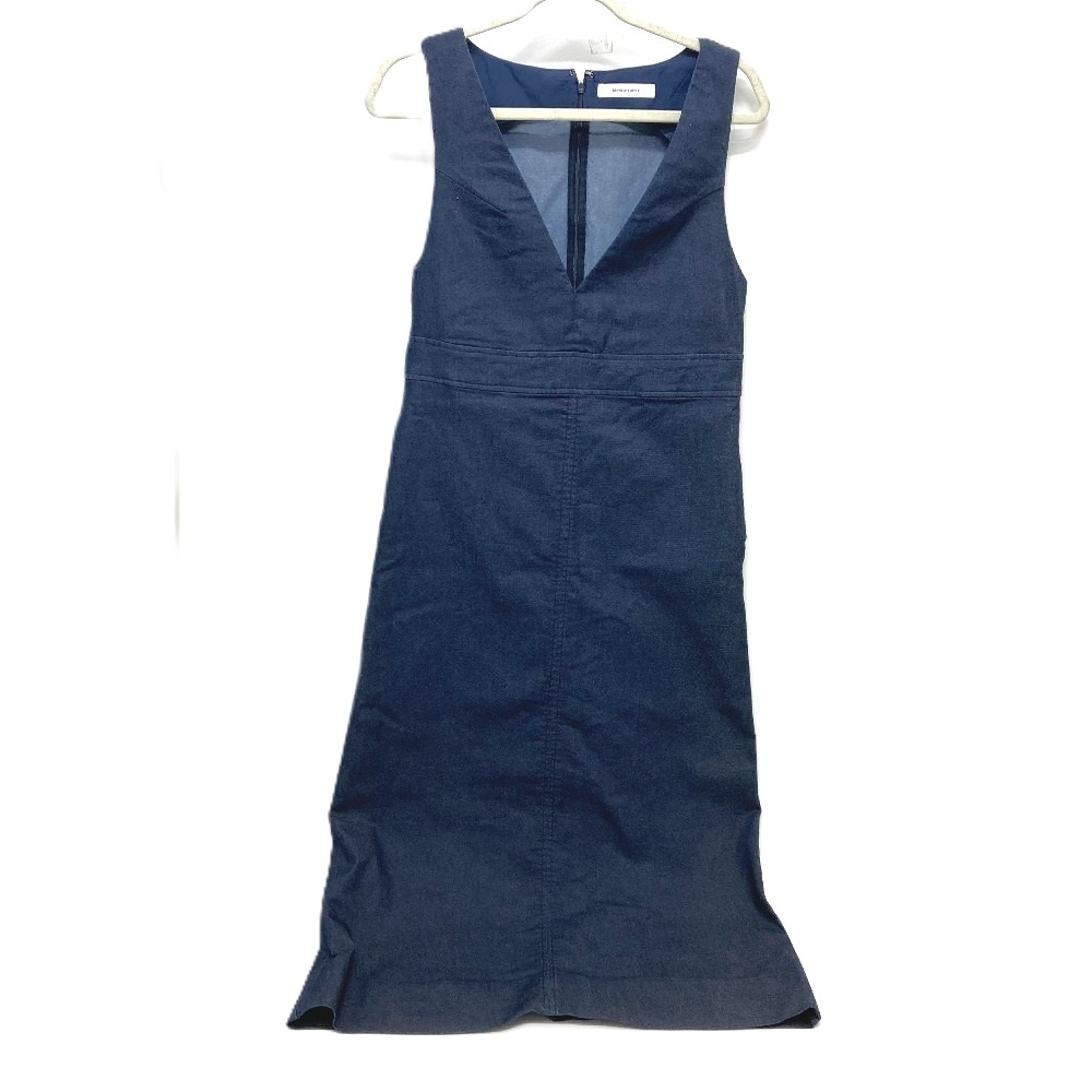 MAYSON GREY メイソングレイ ワンピース ノースリーブ アパレル Vネック ロング丈 バックファスナー デニム ブルー