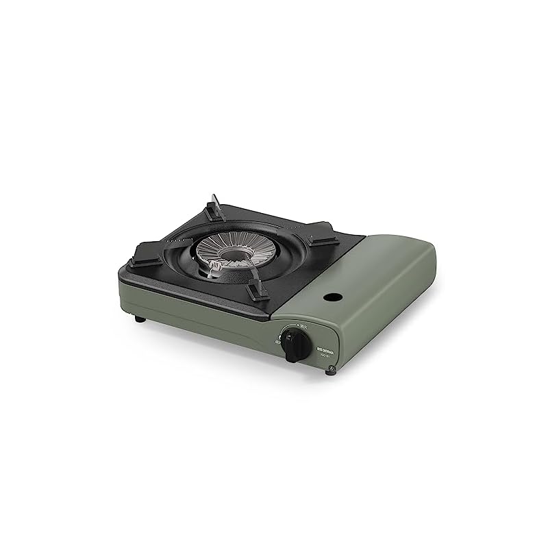 【即納】アイリスオーヤマ(IRIS OHYAMA) 【ガス長持ち】アイリスオーヤマ カセットコンロ オリーブグリーン 内炎式 省エネ ヒートパネル方式 圧力感知安全装置付き お手入れ簡単 卓上 鍋 す