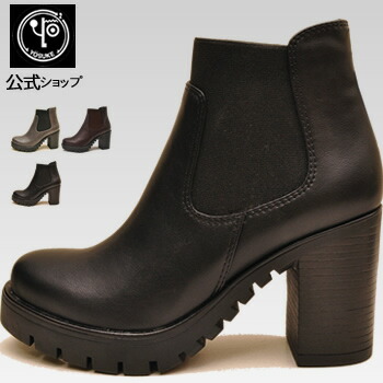 【公式】 ヨースケ 厚底 サイドゴアブーツ レディース 歩きやすい 9cm 厚底ヒール 6,603円