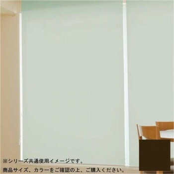 タチカワ ファーステージ 防炎ロールスクリーン ダークブラウン 幅90x高さ180cm プルコード式 TR-1054 ビター