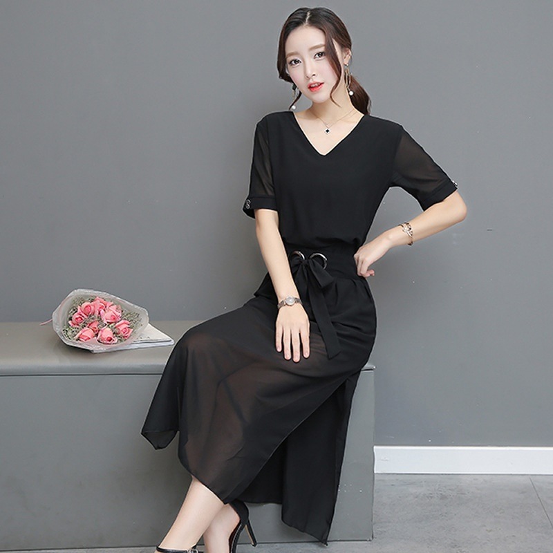 A1002.Vネックシースルードレス 2019 春夏 sale 春夏 sale ワンピース 五分袖 サイドスリット エレガント お呼ばれ パーティー 結婚式 披露宴 女子会 レストラン デート