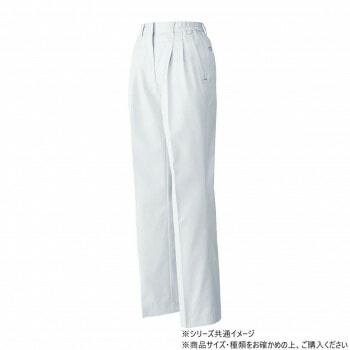 桑和 6110 レディースツータックスラックス Mサイズ シルバーグレー（22）