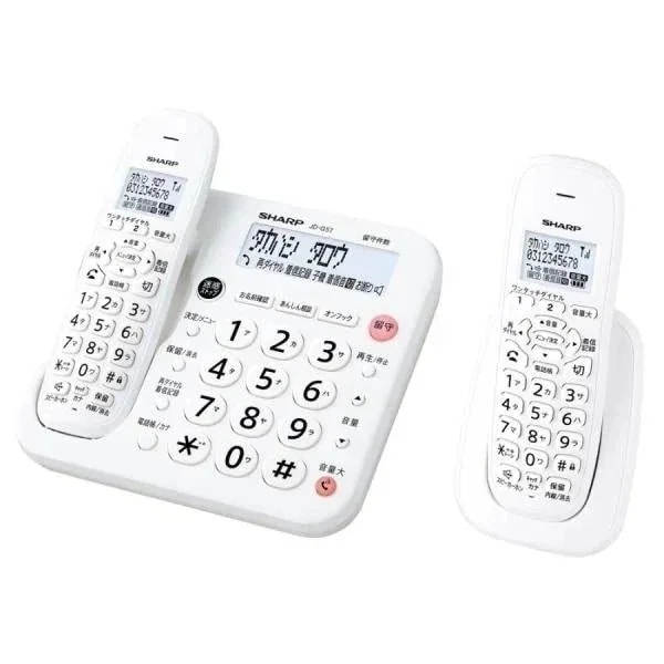 SHARP シャープ JD-G57CL ホワイト デジタルコードレス電話機 子機1台