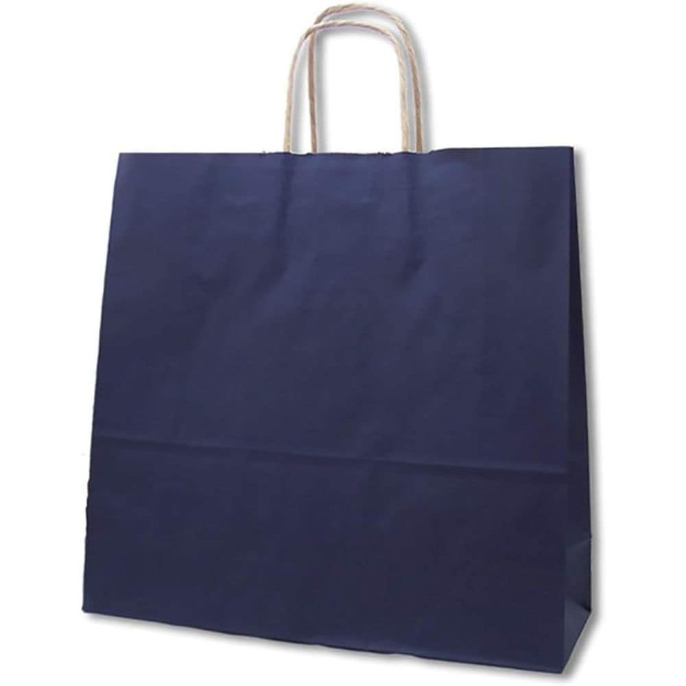 （まとめ買い）シモジマ HEIKO 手提げ紙袋 25チャームバッグ 25CB 3才 未晒ネイビーN C 50枚 幅320xマチ115x高310mm 003251213 [x3セット]