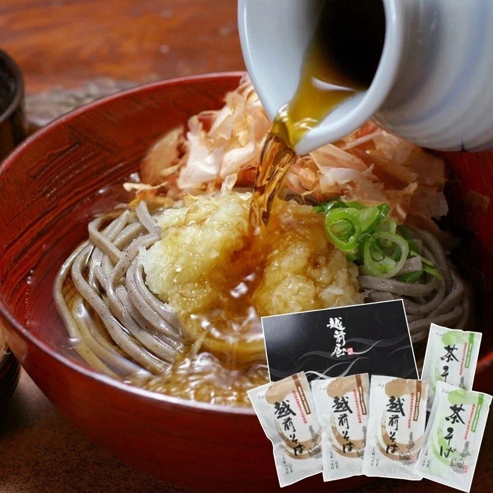 福井 越前屋越前そば 半生そば 2種 10食入