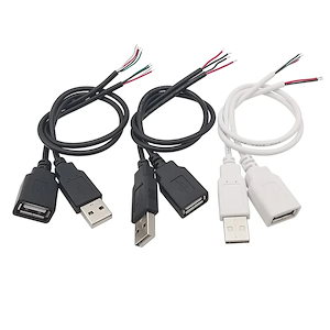 USB電源ケーブル0.3/1/2/2/4 V,2.0ピン,オスおよびメスのコネクター,充電器コード
