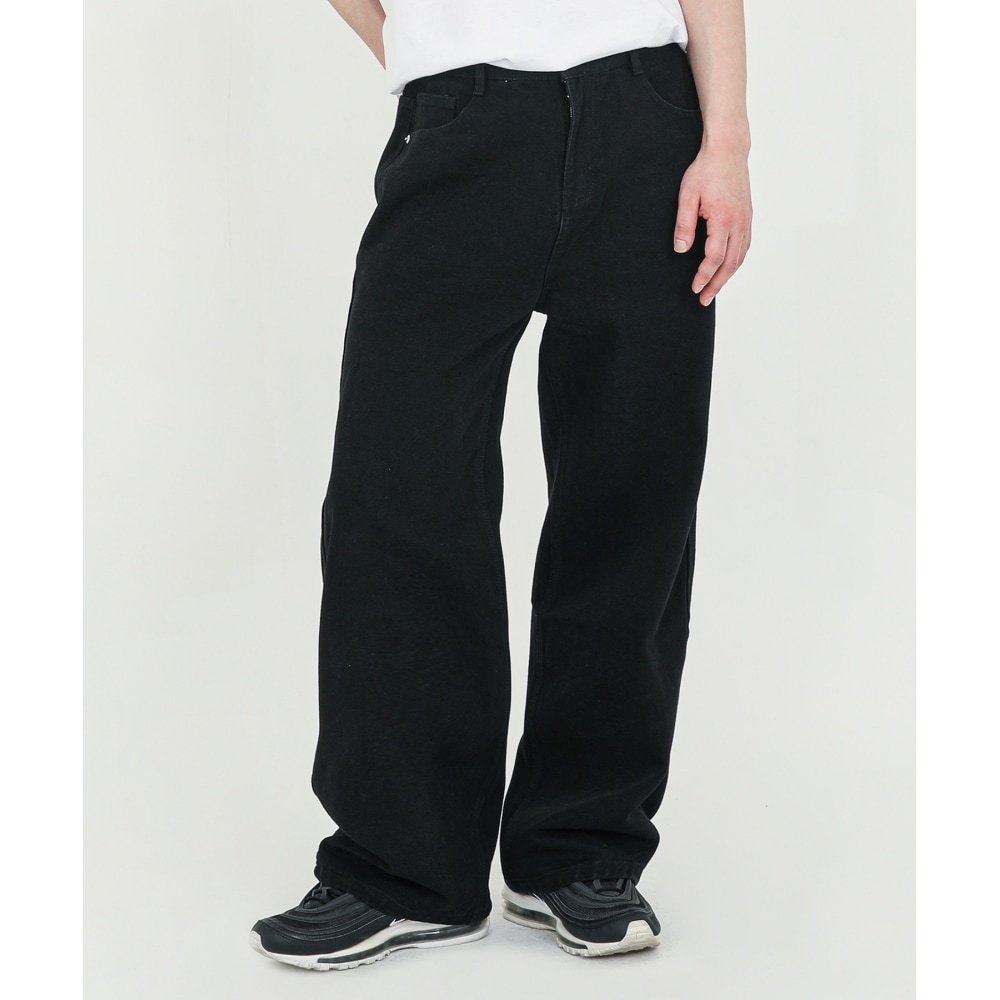 NASTY PALMマービンワッシングワイドデニムパンツブラック
