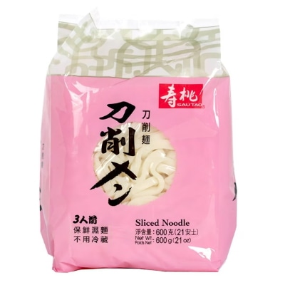 [壽桃牌] Sliced Noodle 刀削麵(3人前) 600G×2パック （香港版）