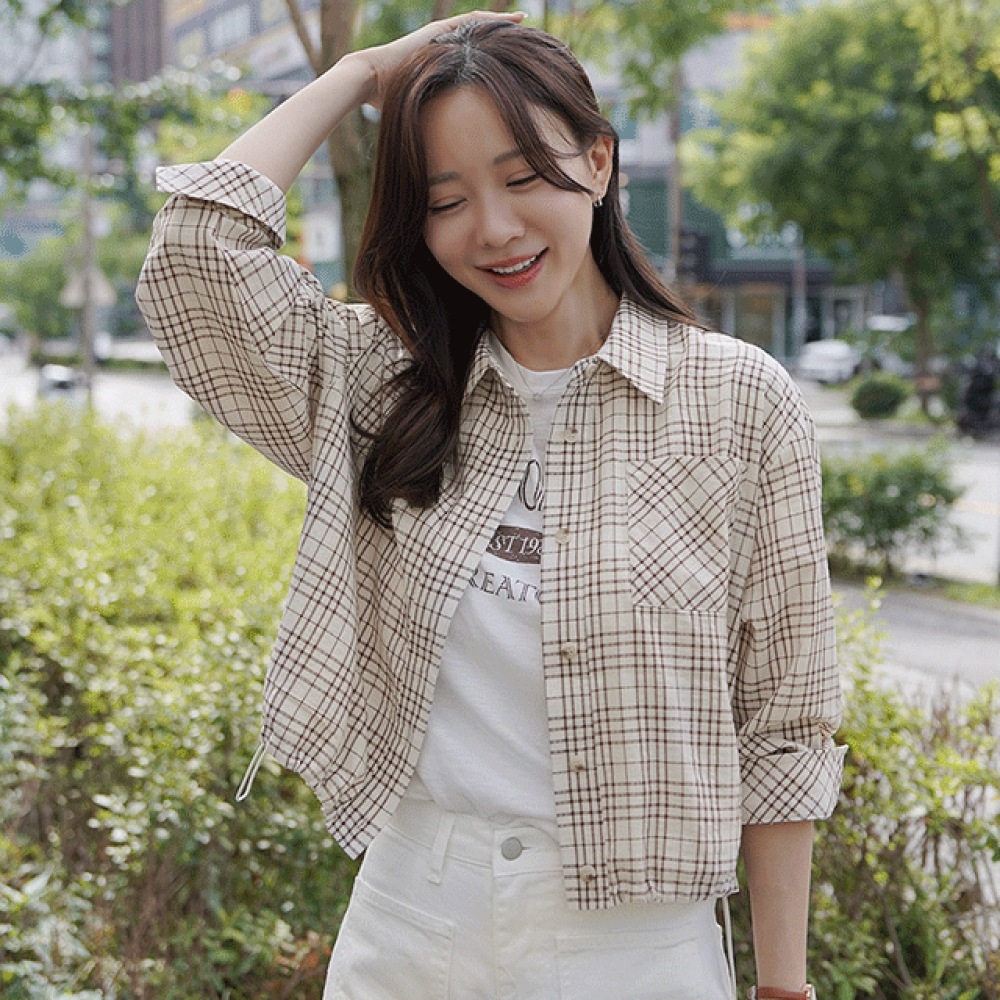 Click & Funny ベチレンチェックストリングシャツ