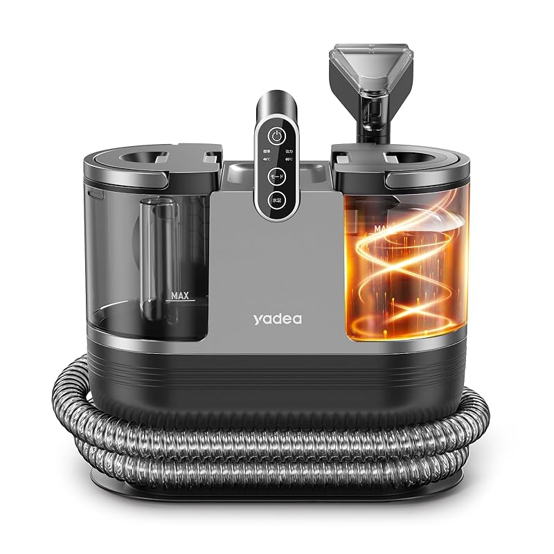 【60度お湯生成×15000Pa強力吸引】Yadea R6 クリーナー 加熱式 布洗浄機 染み抜き ソファクリーナー 絨毯クリーナー 水洗い 車用掃除機 スチーム バキュームクリーナーソファ洗浄 布製