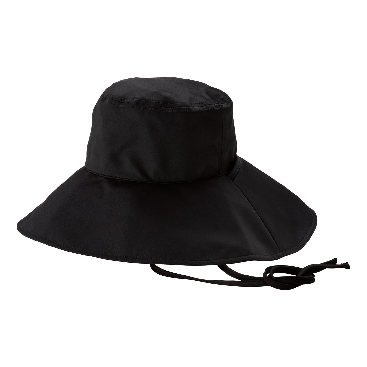 【全国送料無料】 [ワールドパーティー] 傘屋が作ったかぶる日傘 UVカット接触冷感つば広ハット ブラック レディース 帽子 遮光 遮熱 UV カット はっ水 裏面メッシュ コンパクト収納 あご紐 洗