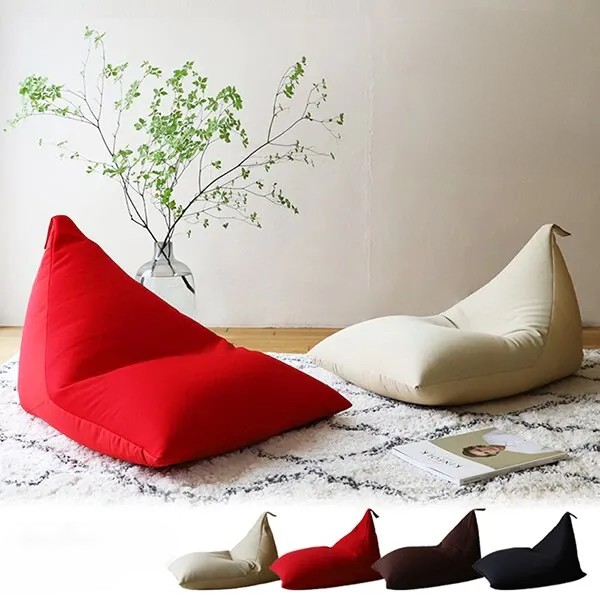 こたつビーズクッション ソファ 日本製 三角 背もたれ 取っ手付き 軽量 クッション 1人掛け 10004