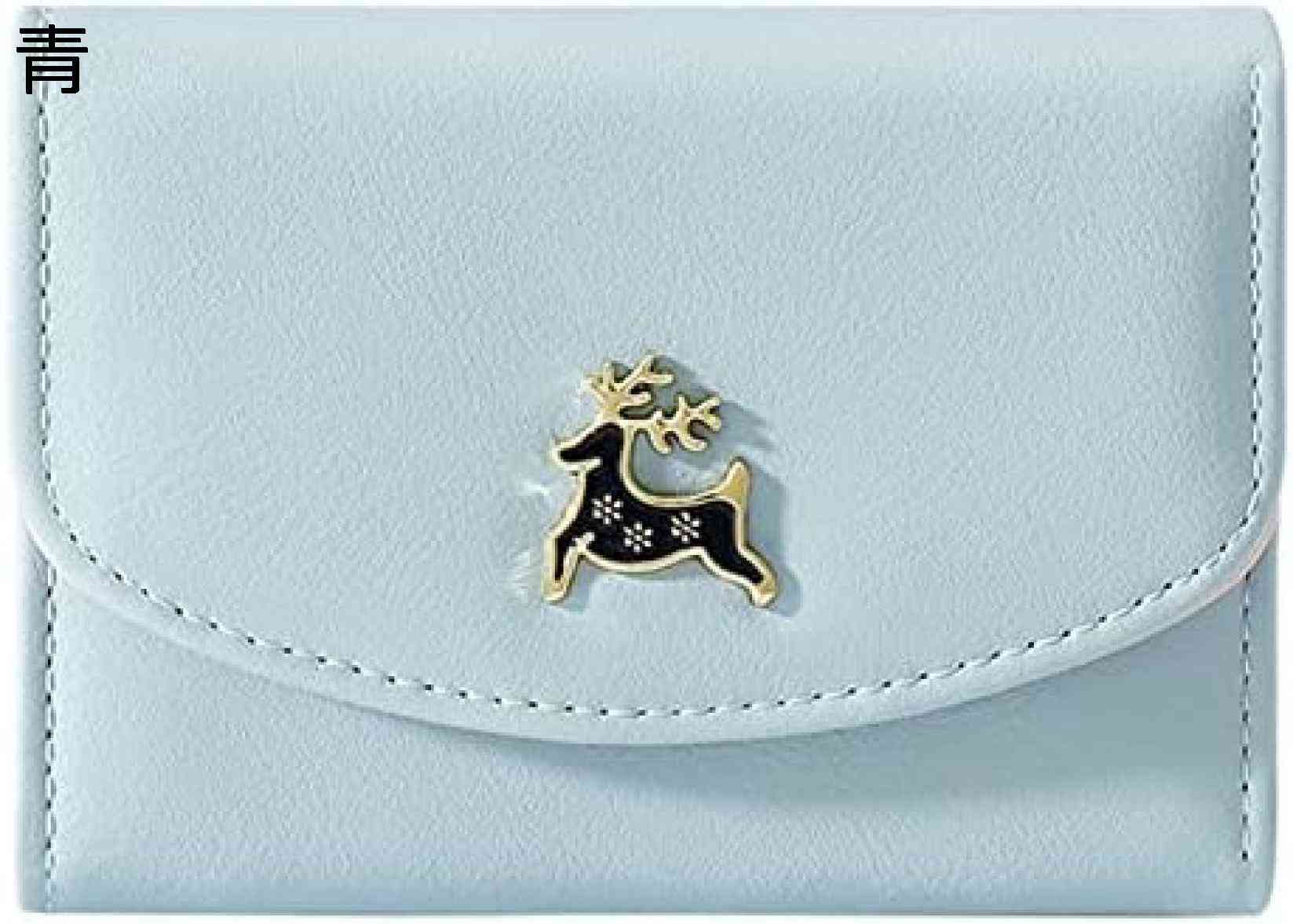 【20%OFFクーポン】ミニ財布 レディース財布 レディース 薄型 L字 スキミング防止 二つ折り財布 鹿柄