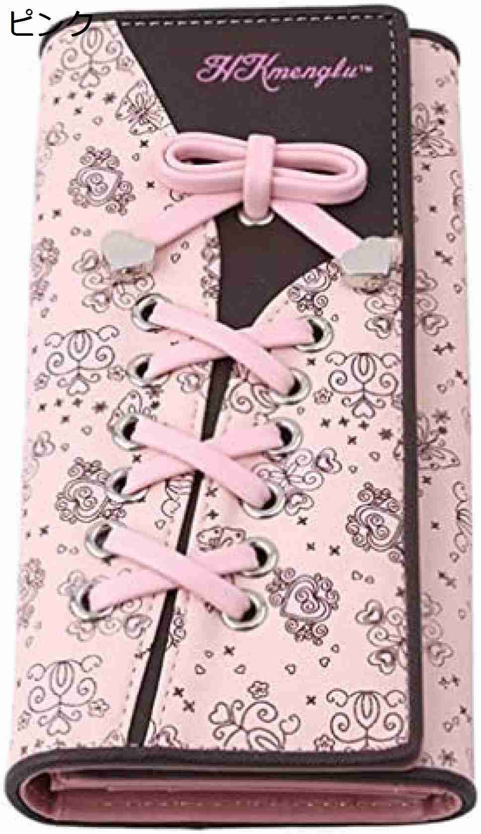 【20%OFFクーポン】財布 蝶結び 美しい 個性 クラッチバッグ pu 3つ折り 長財布 レザー革 かわいい シンプル レディース 大容量 ピンク 7,823円
