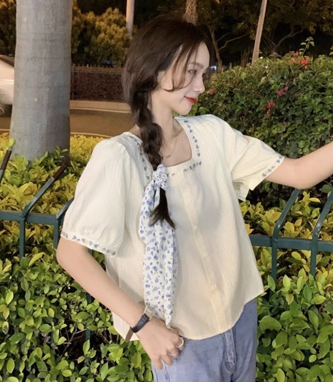 トップス デート モテアイテム カットソー チュニック 半袖 刺繍 可愛い きれいめ 上品 おしゃれ かっこいい 可愛い ラブリー キュート ガーリー クール モード系 セクシー エレガント