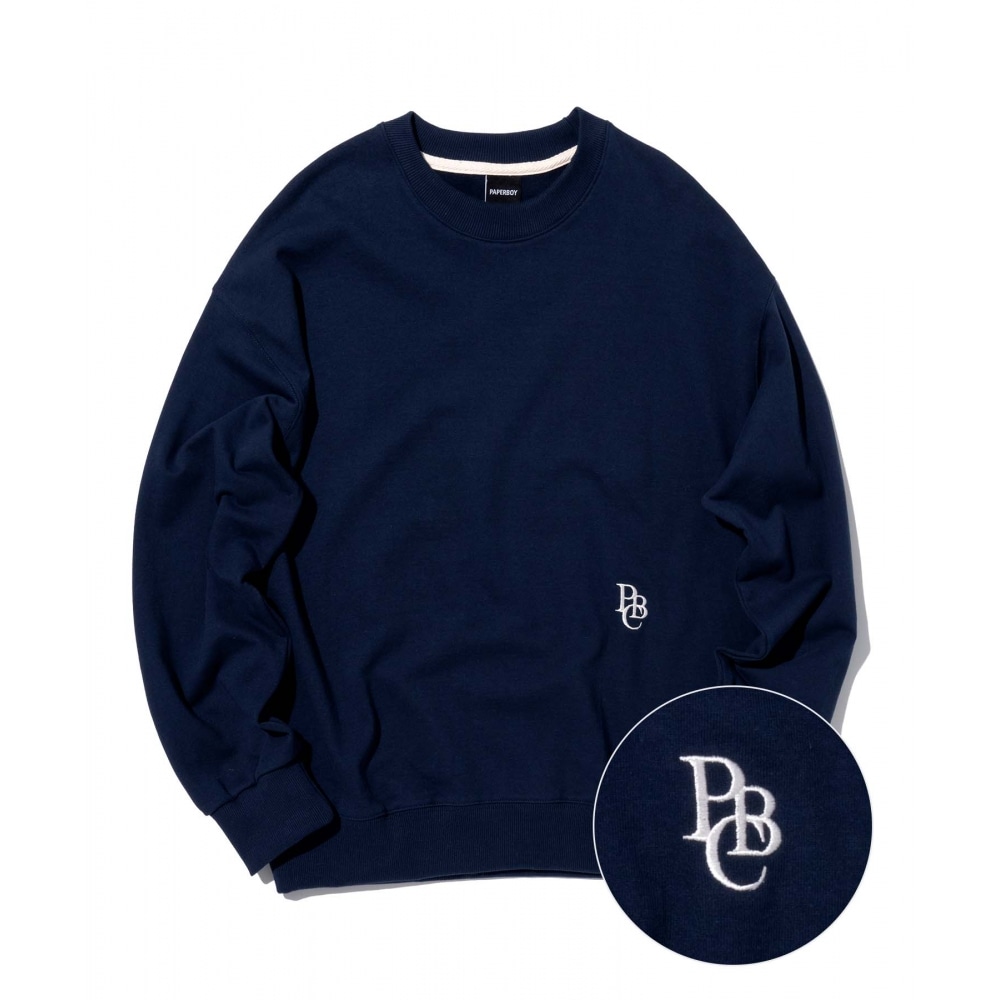 PAPERBOYペーパーボーイクラブスウェットシャツ - ネイビー