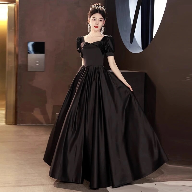 新作 パーティードレス レディース フォーマル 結婚式 披露宴 二次会 卒業式 着痩せ Aライン スパンコール 刺繍 光沢生地 大人可愛い 高級感