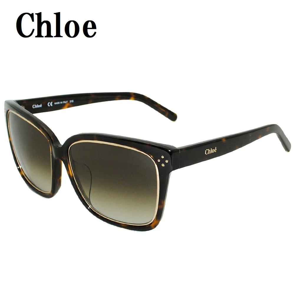 Chloe国内正規品 CE700SA 219 サングラス アジアンフィット アイウェア メガネ 眼鏡 UVカット 紫外線カット グレー ダークハバナ