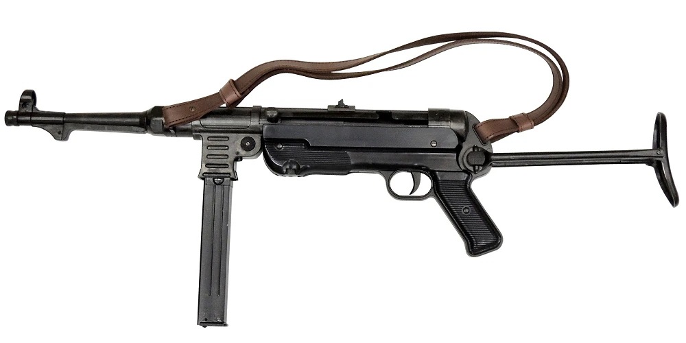 モデルガン MP40 サブマシンガン ベルト付 DENIX デニックス 1111/C 64cm レプリカ 銃 コスプレ 小物 模造 ドイツ ライフル