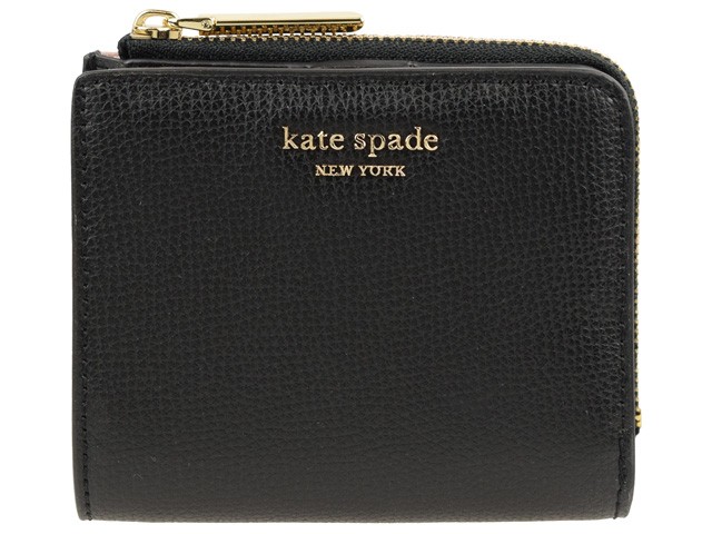 ケイトスペード ニューヨーク 二つ折り財布 L字ファスナー ミニ財布 kate spade new york レディース pwru7250 001 Black ブラック アウトレット pwru7250