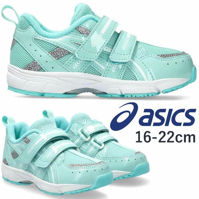 アシックス スニーカー ジュニア 女の子 GD.ランナー ミニ NR スクスク キッズ ローカット 子供靴 ベルクロ 細幅 マジック キッズシューズ 1144A309 300 ミント/ミント
