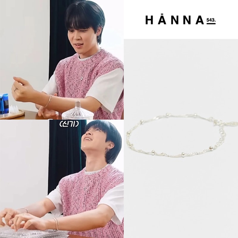 btsジミン着用 B488 シルバーブレスレット jimin