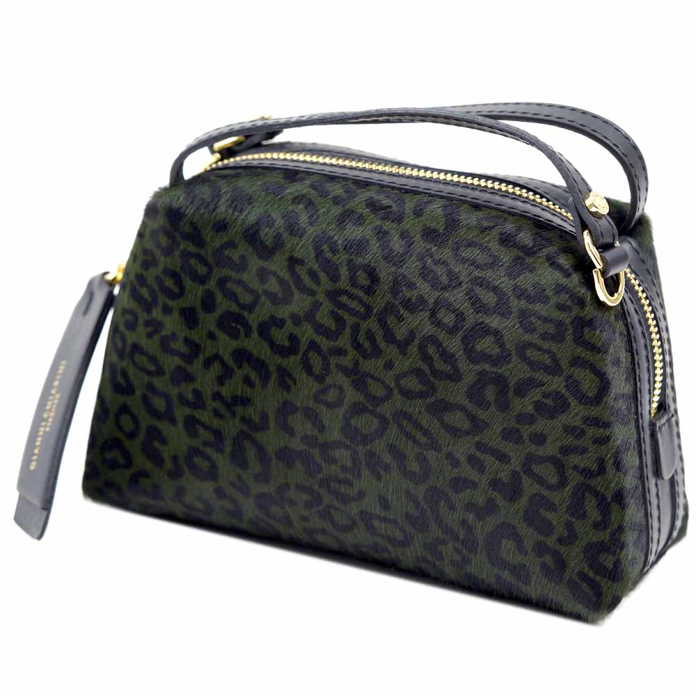 ジャンニキアリーニ ショルダーバッグ アリファ S レディース 2WAY ハンドバッグ クロスボディ レオパード グリーン Gianni Chiarini ALIFA S BS 8255 MCRLEO