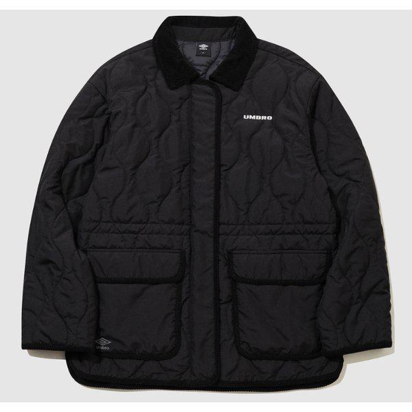 ウーマンズカラー型ミドルヒップパディングジャケットB1 UQ322CPJ94 BLK0 OBE0