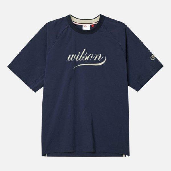 半袖Tシャツ JQS W241001TTW31-NVY 男性ヘリテージロゴ半袖ピステ