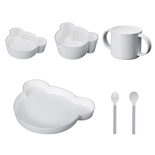 tak KIDS DISH ギフトボックス カトラリー ベア グレー JTN-1011-GY/タック キッズディッシュ 食洗機対応 (グレー) 子供用食器