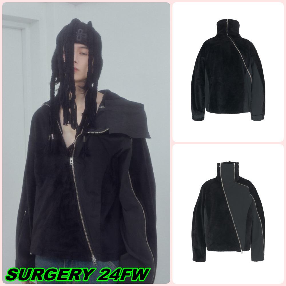 【SURGERY】24FW cross zip fleece jacket