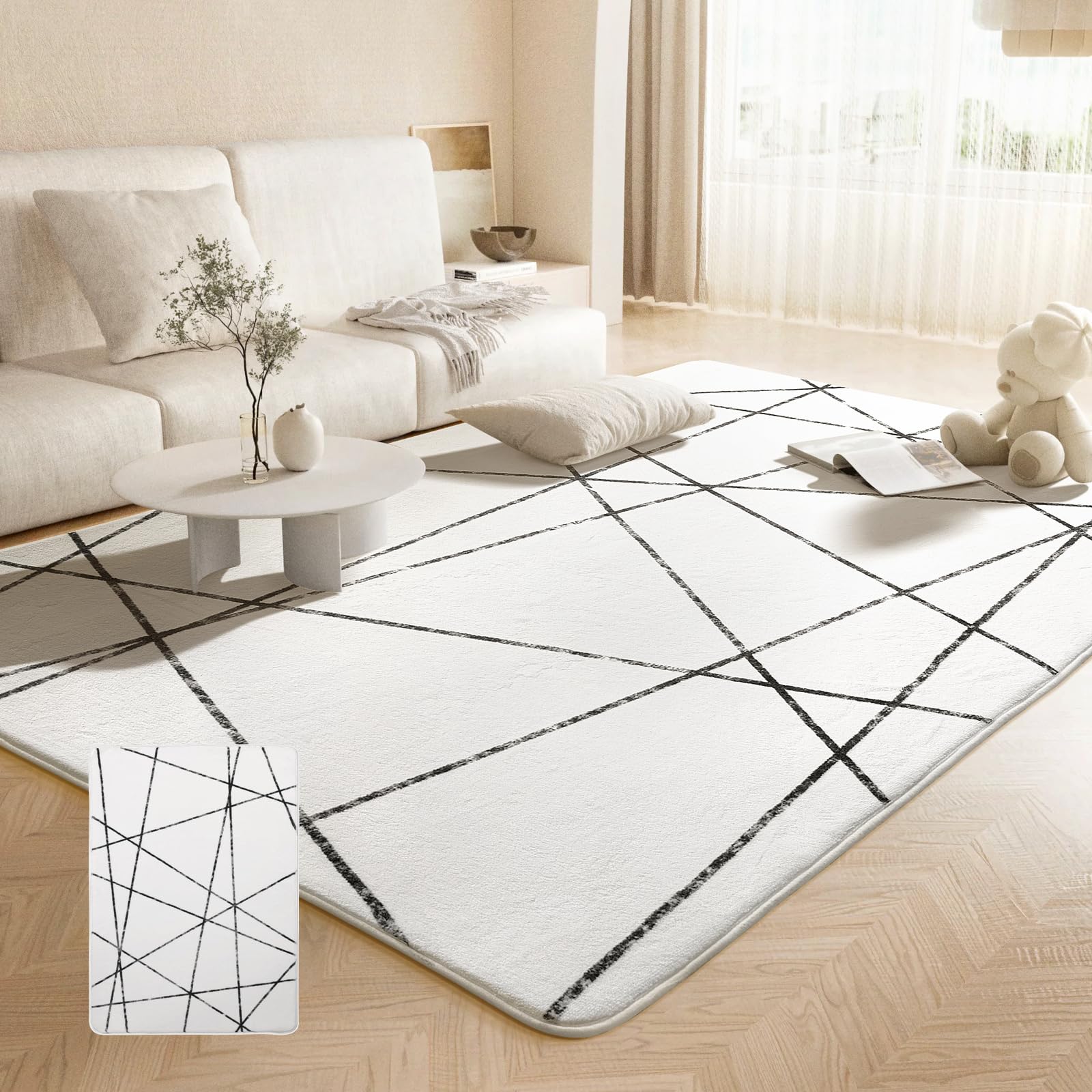 Beddiny カーペット ラグ マット 3畳 極厚 2cm ホットカーペット対応 ふわふわ肌触 低反発 厚手 洗える オールシーズン快適に使用 ラグマット 滑り止め 地毯 じゅうたん 絨毯 防音マッ