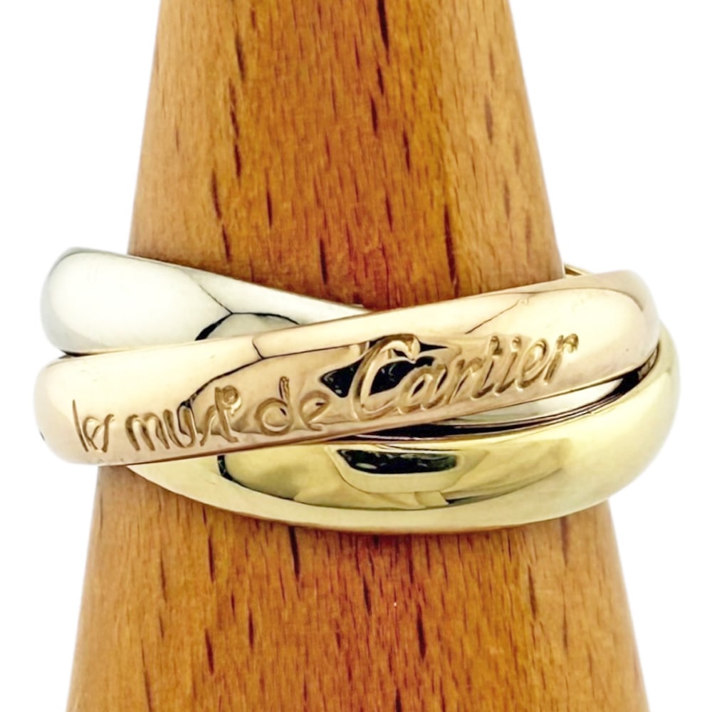 カルティエ トリニティ リング 指輪 10号 18金 K18イエローゴールド CARTIER 中古 美品